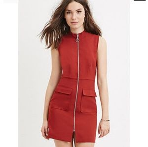 NWT Rust Orange Zippered A-Line Dress